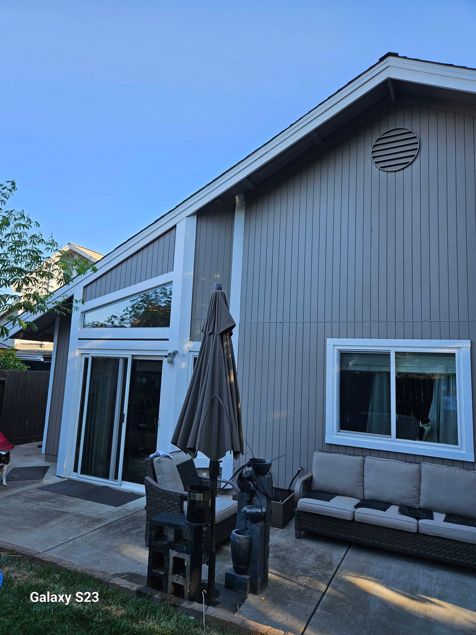 Gray siding home exterior repaint